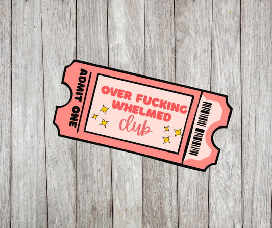 Overwhelmed sticker